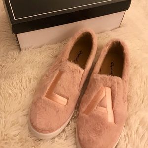 Pink Fuzzy Sneakers